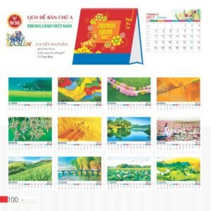 Lịch Bàn Chữ A 2027 TD Mẫu TD50 (19 x 19cm) Ấn Phẩm Quà Tặng Đại Hội & Hội Nghị in logo doanh nghiệp quà tặng Tết tại Quà Tặng Đại Hội VN