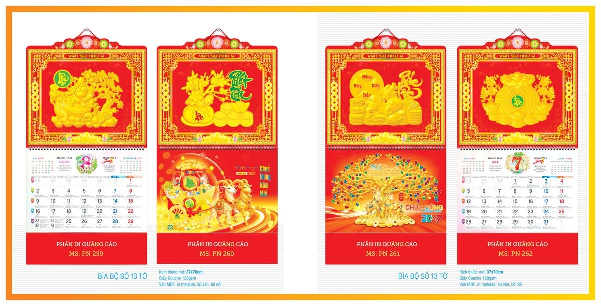 Lịch 13 Tờ Tân Phương Nam TPN13T09 Ấn Phẩm Quà Tặng Đại Hội & Hội Nghị