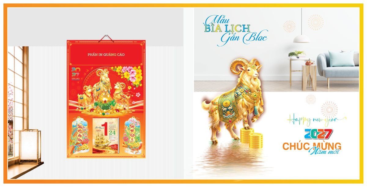 Bìa Lịch Treo Gắn Bloc Tân Phương Nam TPNBIA01 Ấn Phẩm Quà Tặng Đại Hội & Hội Nghị