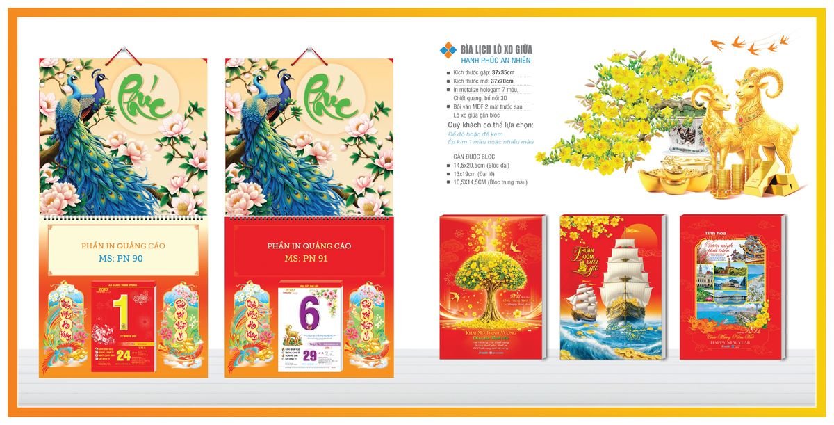 Bìa Lịch Treo Gắn Bloc Tân Phương Nam TPNBIA08 Ấn Phẩm Quà Tặng Đại Hội & Hội Nghị