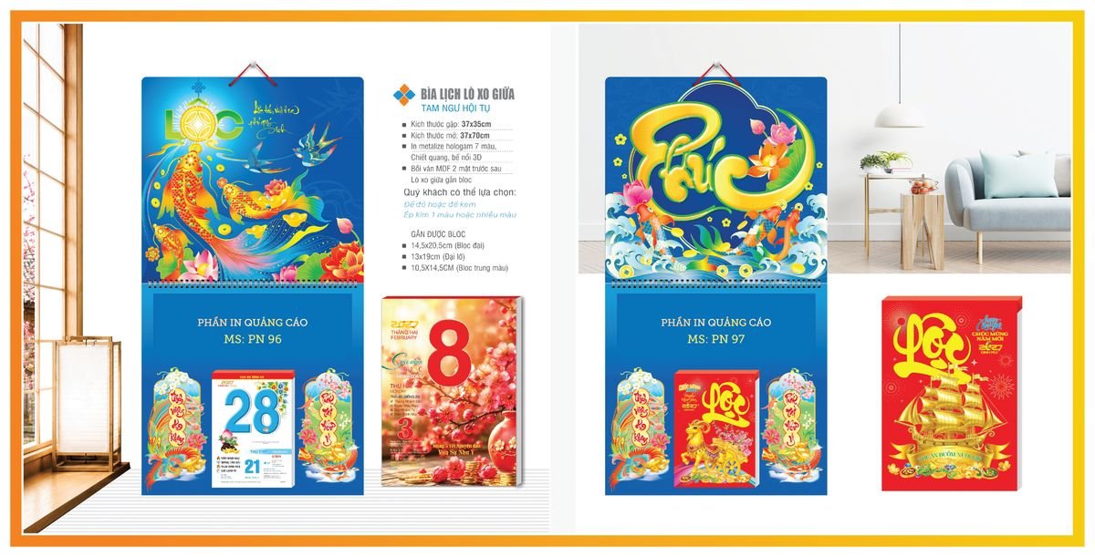 Bìa Lịch Treo Gắn Bloc Tân Phương Nam TPNBIA11 Ấn Phẩm Quà Tặng Đại Hội & Hội Nghị
