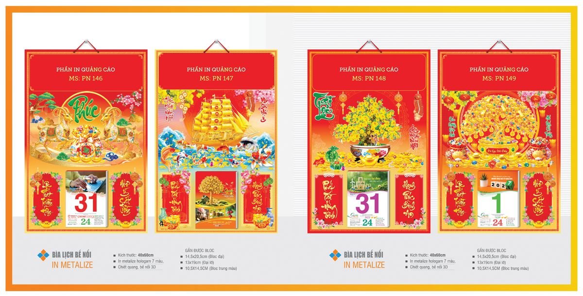 Bìa Lịch Treo Gắn Bloc TPNBIA24 Ấn Phẩm Quà Tặng Đại Hội & Hội Nghị