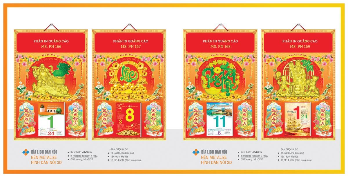 Bìa Lịch Treo Gắn Bloc TPNBIA29 Ấn Phẩm Quà Tặng Đại Hội & Hội Nghị