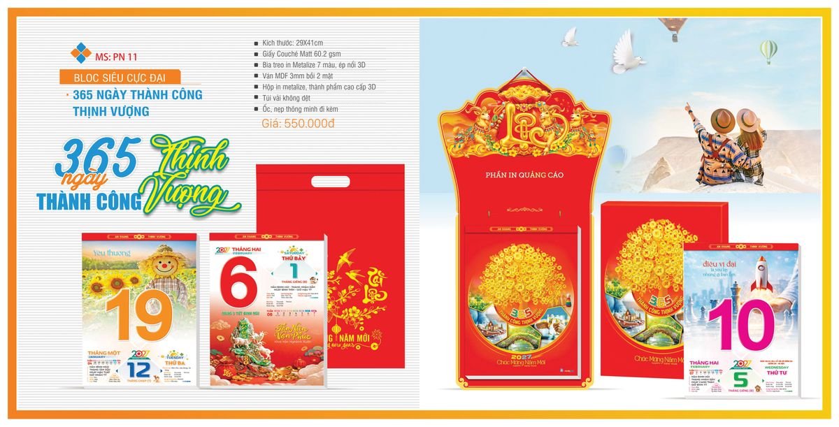 Lịch Bloc TPN 2027 TPNBLOC13 Ấn Phẩm Quà Tặng Đại Hội & Hội Nghị