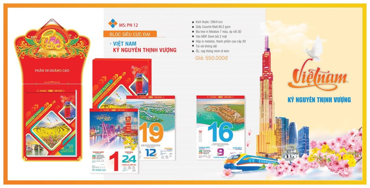 Lịch Bloc TPN 2027 TPNBLOC14 Ấn Phẩm Quà Tặng Đại Hội & Hội Nghị