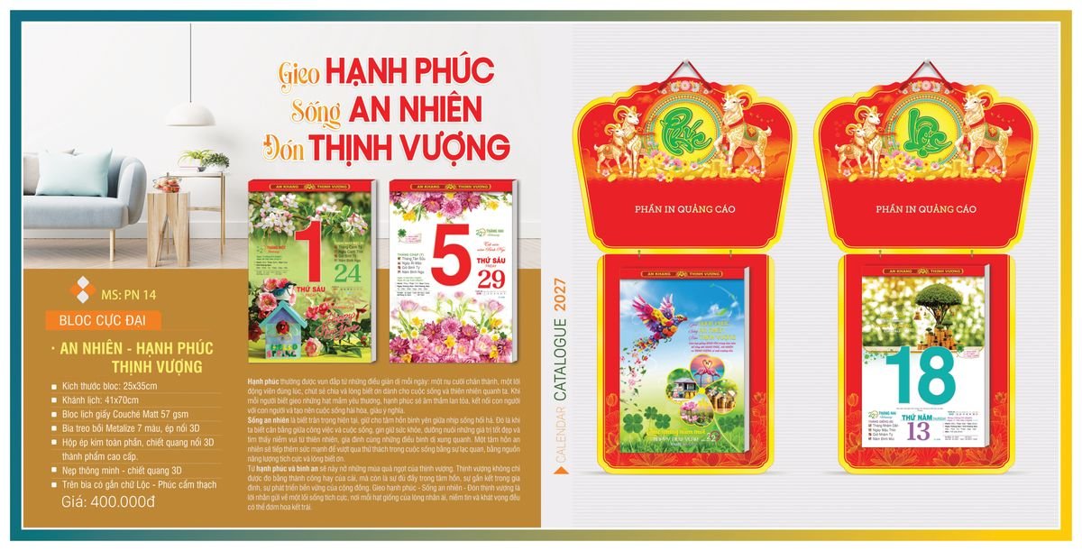 Lịch Bloc TPN 2027 TPNBLOC17 Ấn Phẩm Quà Tặng Đại Hội & Hội Nghị
