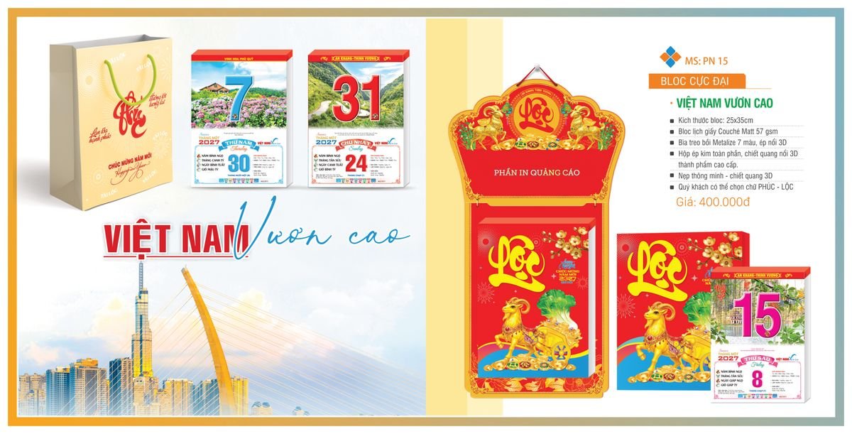 Lịch Bloc TPN 2027 TPNBLOC18 Ấn Phẩm Quà Tặng Đại Hội & Hội Nghị
