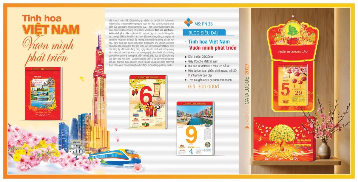 Lịch Bloc Tân Phương Nam 2027 TPNBLOC40 Ấn Phẩm Quà Tặng Đại Hội & Hội Nghị