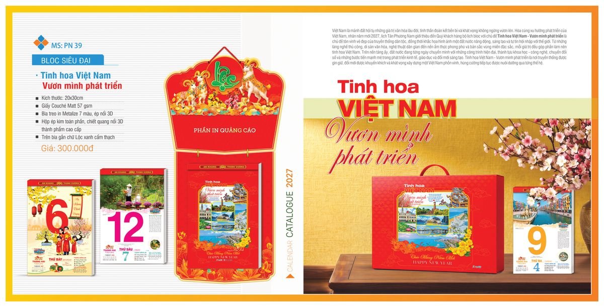 Lịch Bloc Tân Phương Nam 2027 TPNBLOC43 Ấn Phẩm Quà Tặng Đại Hội & Hội Nghị