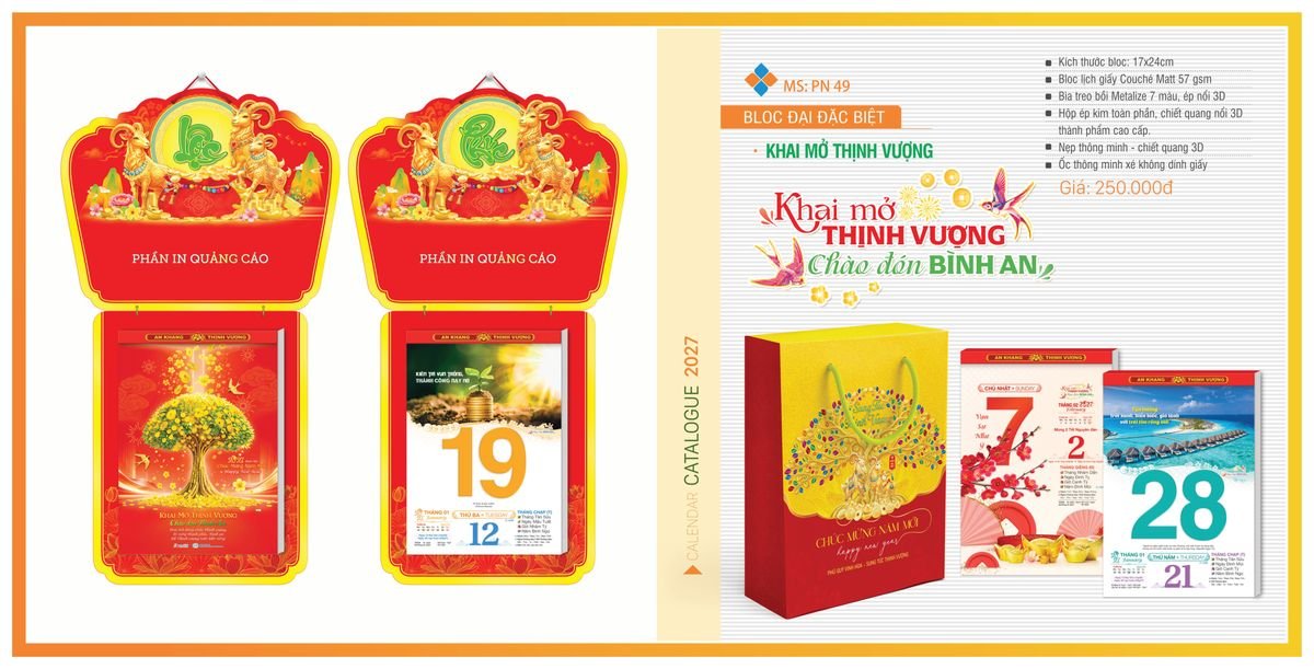 Lịch Bloc Tân Phương Nam 2027 TPNBLOC58 Ấn Phẩm Quà Tặng Đại Hội & Hội Nghị