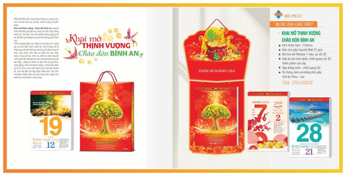 Lịch Bloc Tân Phương Nam 2027 TPNBLOC60 Ấn Phẩm Quà Tặng Đại Hội & Hội Nghị