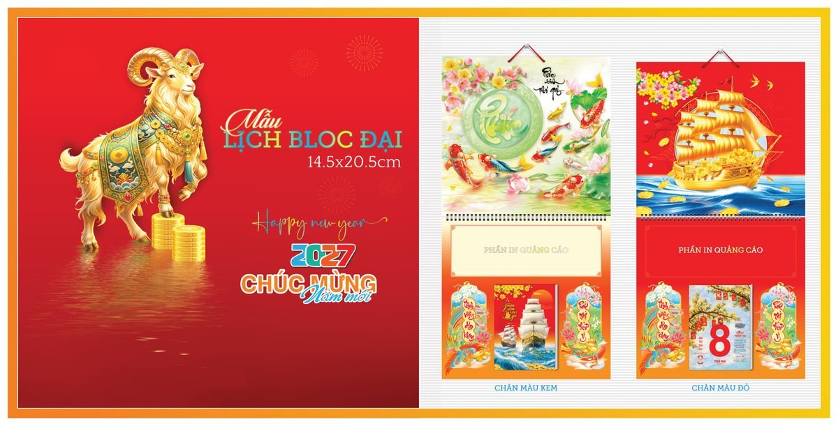 Lịch Bloc Tân Phương Nam 2027 TPNBLOC62 Ấn Phẩm Quà Tặng Đại Hội & Hội Nghị