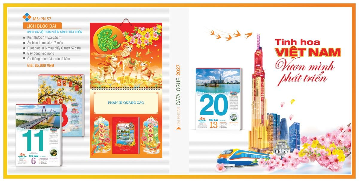 Lịch Bloc Tân Phương Nam 2027 TPNBLOC64 Ấn Phẩm Quà Tặng Đại Hội & Hội Nghị
