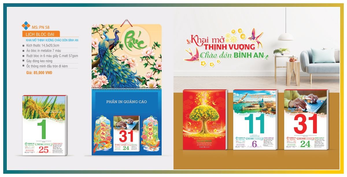 Lịch Bloc Tân Phương Nam 2027 TPNBLOC65 Ấn Phẩm Quà Tặng Đại Hội & Hội Nghị