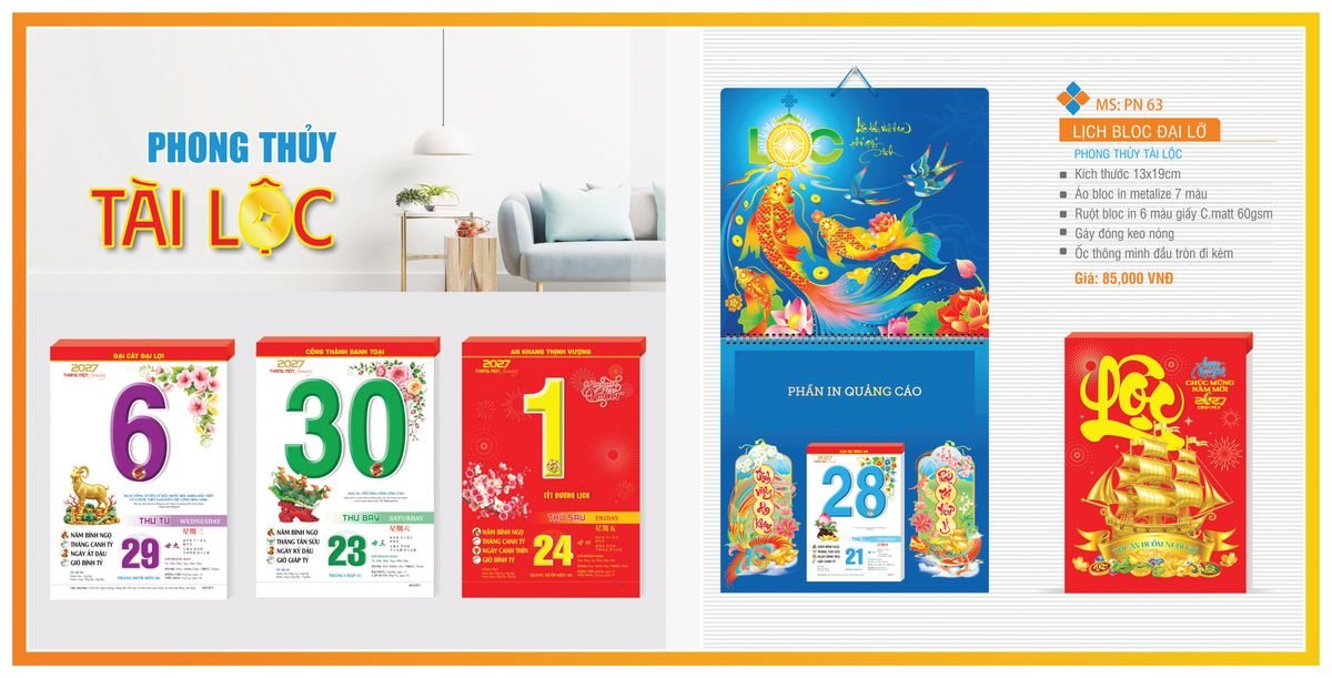 Lịch Bloc Tân Phương Nam 2027 TPNBLOC70 Ấn Phẩm Quà Tặng Đại Hội & Hội Nghị