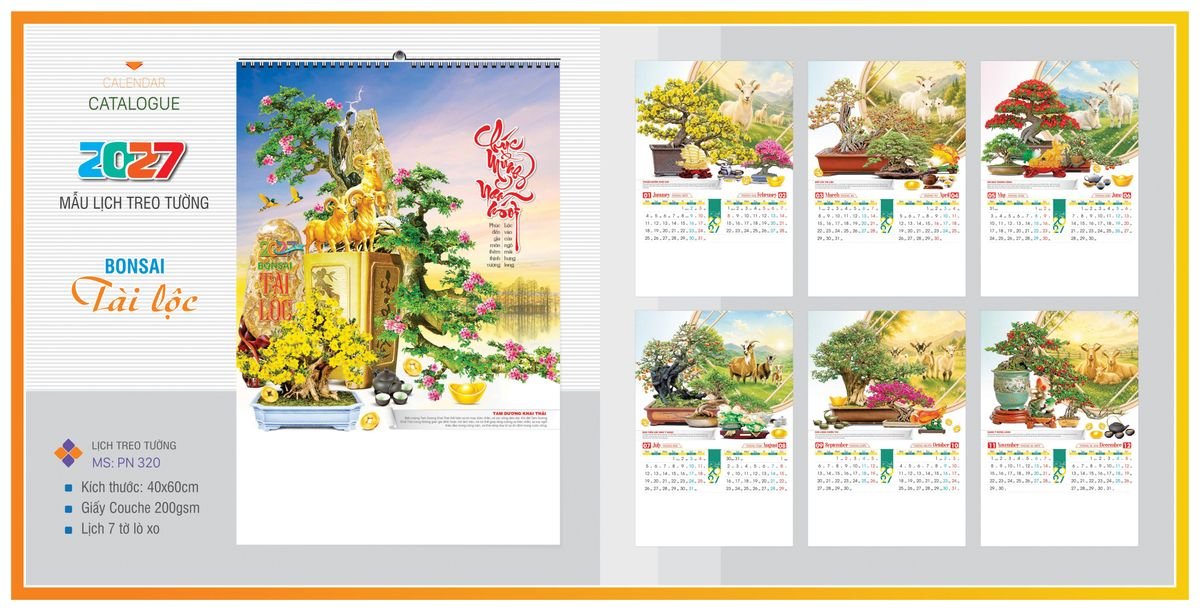 Lịch 7 Tờ Lò Xo TPNLX10 Ấn Phẩm Quà Tặng Đại Hội & Hội Nghị