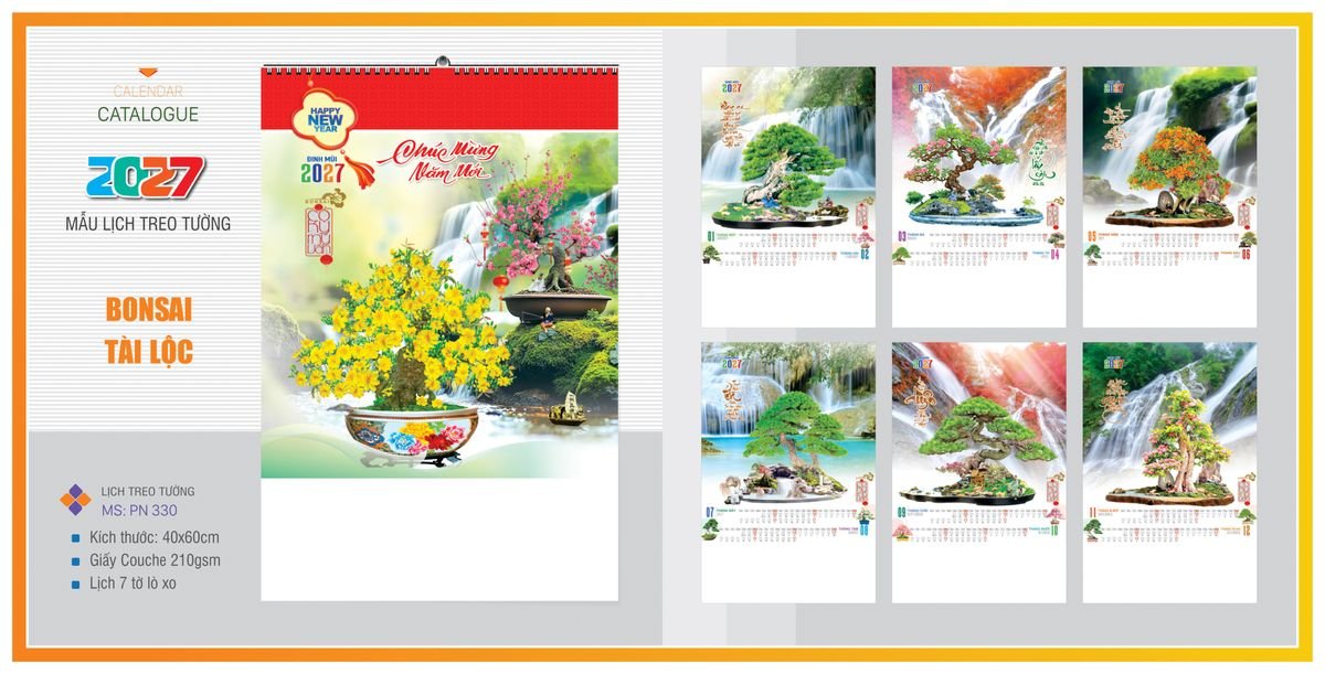 Lịch 7 Tờ Lò Xo TPNLX20 Ấn Phẩm Quà Tặng Đại Hội & Hội Nghị