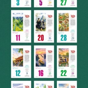 Lịch Bloc 2027 VHVN Mẫu VHVN-06 (29 x 41 cm) Ấn Phẩm Quà Tặng Đại Hội & Hội Nghị