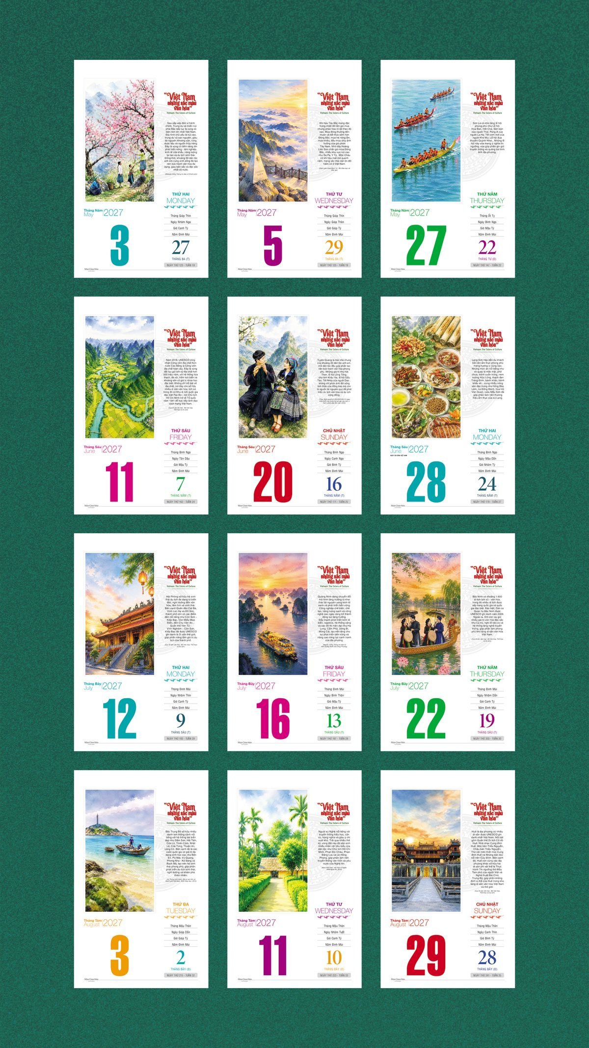 Lịch Bloc 2027 VHVN Mẫu VHVN-06 (29 x 41 cm) Ấn Phẩm Quà Tặng Đại Hội & Hội Nghị Lịch Bloc 2027 VHVN Mẫu VHVN 06 (29 x 41 cm) Ấn Phẩm Quà Tặng Đại Hội & Hội Nghị in logo - Quà Tặng Đại Hội Việt Nam