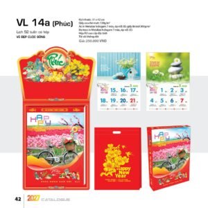 Lịch 52 Tuần 2027 VL Mẫu VL15 (31 x 42 cm) Ấn Phẩm Quà Tặng Đại Hội & Hội Nghị in logo doanh nghiệp quà tặng Tết tại Quà Tặng Đại Hội VN