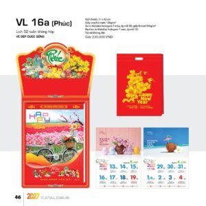 Lịch 52 Tuần 2027 VL Mẫu VL17 (31 x 42cm) Ấn Phẩm Quà Tặng Đại Hội & Hội Nghị in logo doanh nghiệp quà tặng Tết tại Quà Tặng Đại Hội VN