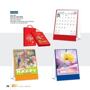 Lịch Để Bàn 2027 VL Mẫu VLLB05 (16 x 24 cm) Ấn Phẩm Quà Tặng Đại Hội & Hội Nghị in logo doanh nghiệp quà tặng Tết tại Quà Tặng Đại Hội VN