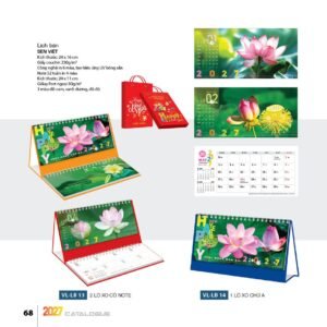 Lịch Bàn Chữ M (Có Note 52 Tuần) 2027 VL Mẫu VLLB13 (24 x 11cm) Ấn Phẩm Quà Tặng Đại Hội & Hội Nghị in logo doanh nghiệp quà tặng Tết tại Quà Tặng Đại Hội VN
