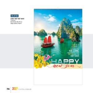 Lịch Bloc 2027 VL Mẫu VLLT03 - Cảnh Đẹp Việt Nam (40 x 63cm) Ấn Phẩm Quà Tặng Đại Hội & Hội Nghị in logo doanh nghiệp quà tặng Tết tại Quà Tặng Đại Hội VN