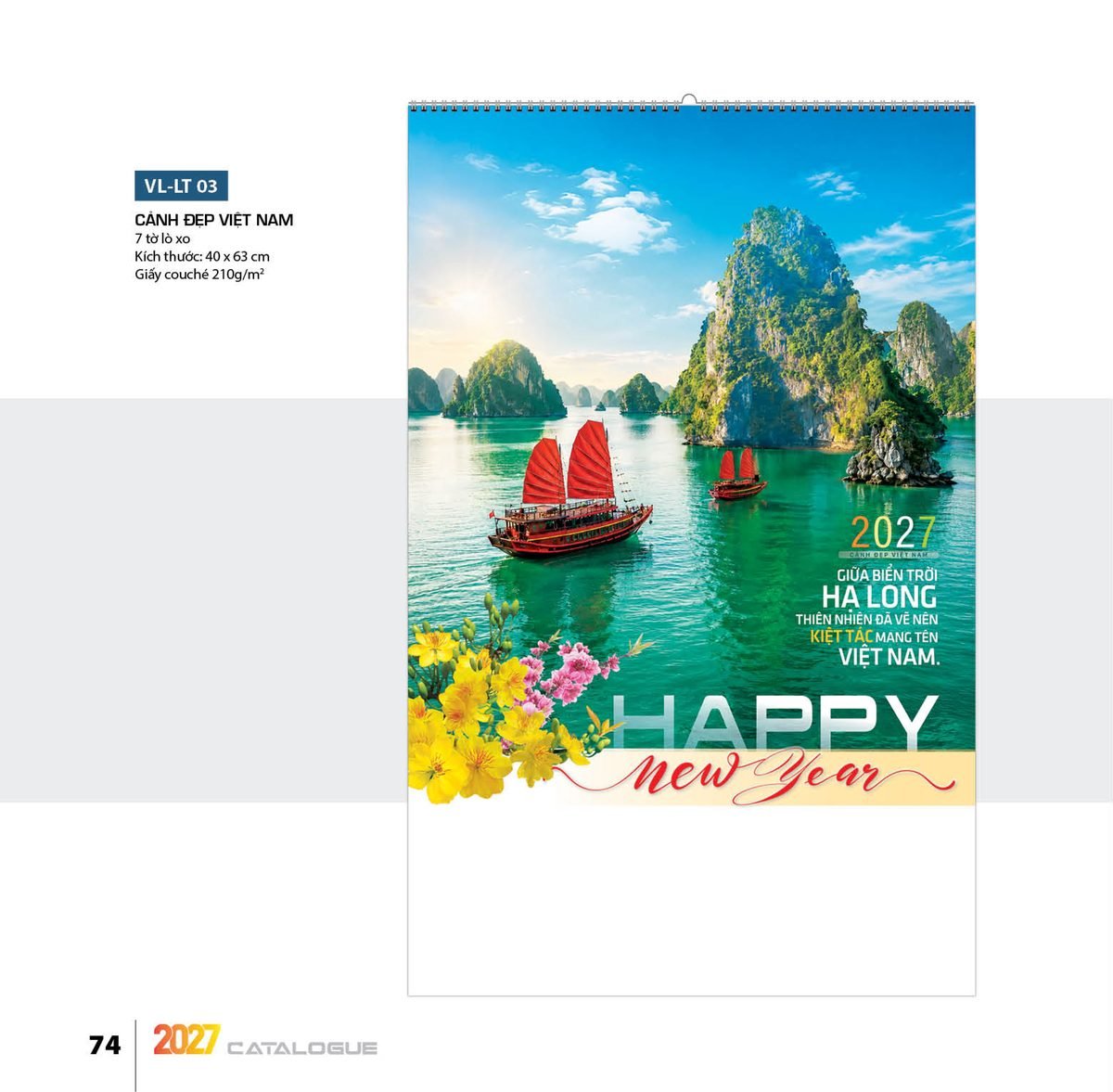 Lịch Bloc 2027 VL Mẫu VLLT03 - Cảnh Đẹp Việt Nam (40 x 63cm) Ấn Phẩm Quà Tặng Đại Hội & Hội Nghị Lịch Bloc 2027 VL Mẫu VLLT03 - Cảnh Đẹp Việt Nam (40 x 63cm) Ấn Phẩm Quà Tặng Đại Hội & Hội Nghị in logo doanh nghiệp quà tặng Tết tại Quà Tặng Đại Hội VN