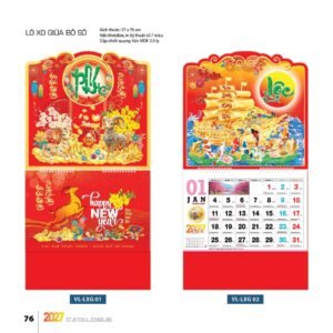 Lịch Treo Tường Lò Xo 2027 VL Mẫu VLLXG01 (37 x 70cm) Ấn Phẩm Quà Tặng Đại Hội & Hội Nghị in logo doanh nghiệp quà tặng Tết tại Quà Tặng Đại Hội VN