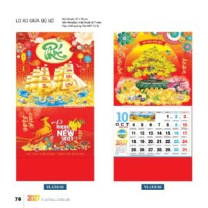 Lịch Treo Tường Lò Xo 2027 VL Mẫu VLLXG05 (37 x 70cm) Ấn Phẩm Quà Tặng Đại Hội & Hội Nghị in logo doanh nghiệp quà tặng Tết tại Quà Tặng Đại Hội VN
