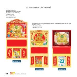 Lịch Treo Tường Lò Xo 2027 VL Mẫu VLLXG29 (37 x 70cm) Ấn Phẩm Quà Tặng Đại Hội & Hội Nghị in logo doanh nghiệp quà tặng Tết tại Quà Tặng Đại Hội VN